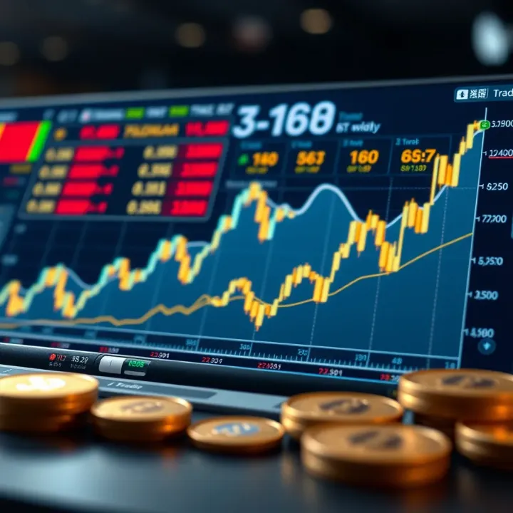 Graph depicting financial growth and trading strategy trends