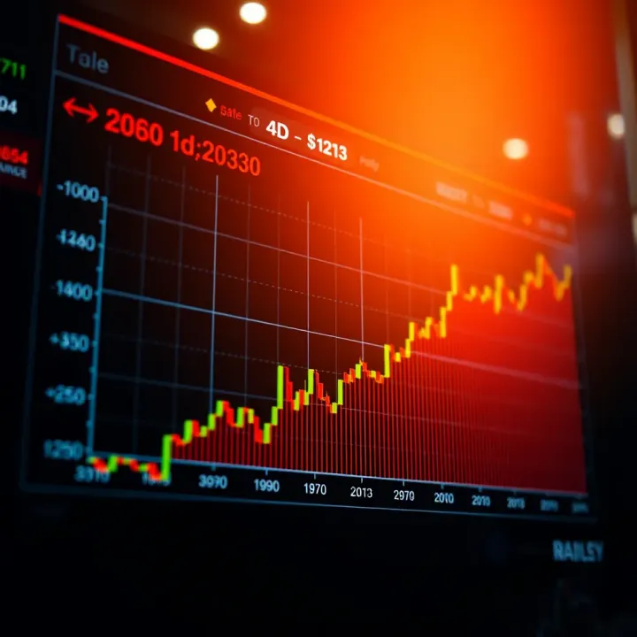 Projection of Reliance Industries Stock Performance Graph showing upward trends and fluctuations in stock value over time