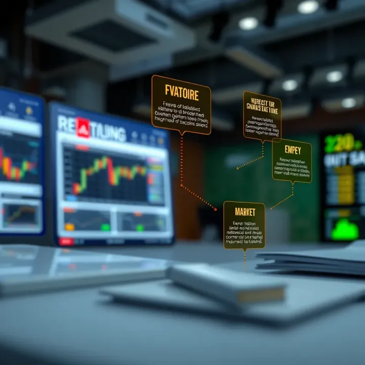 Illustration showing key strategic initiatives and market factors influencing Reliance Industries' future valuation