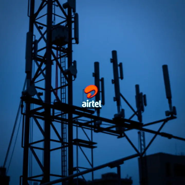 Illustration of telecommunications infrastructure and market trends influencing stock performance