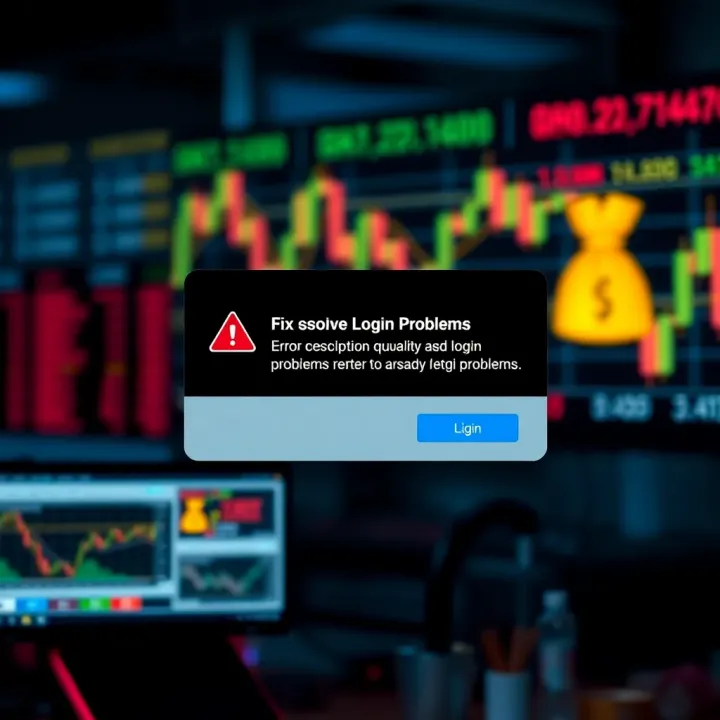 Illustration of error notification with suggestions for resolving login problems