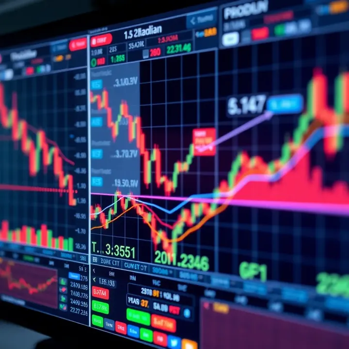 Graph showing automated trading bots analyzing market data with algorithmic signals