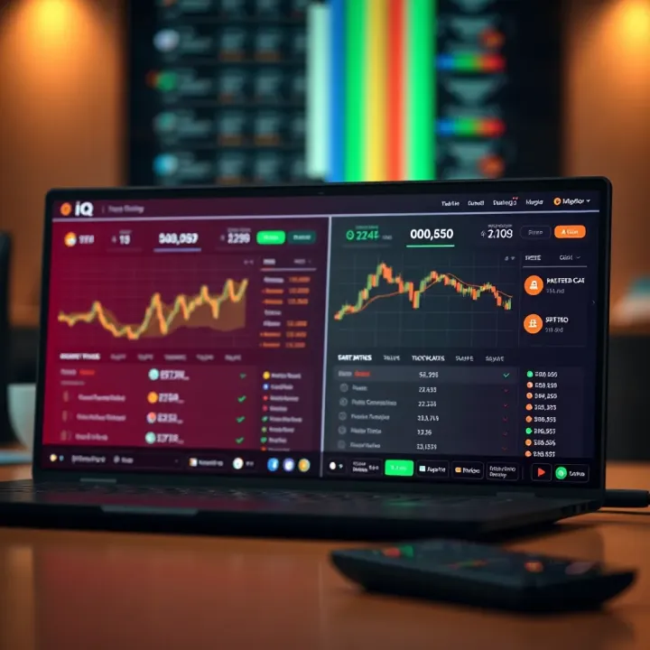 Visual comparison of IQ Mining platform interface with other crypto trading platforms highlighting unique features