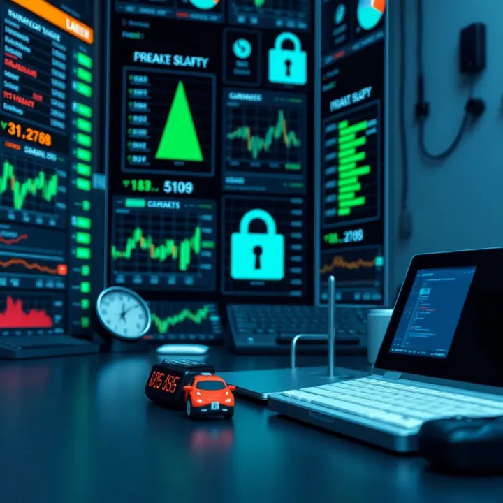 Trading Instruments and Security at QXBroker.com Illustration of diverse trading instruments and security features offered by QXBroker.com